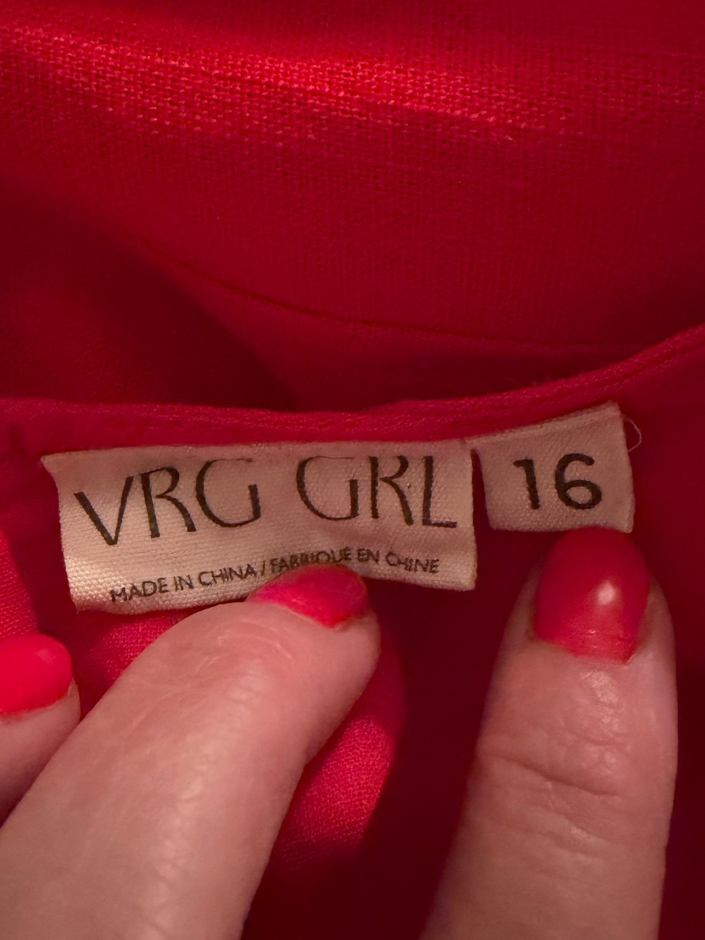 VRG Girl Discoteca Ring-Detail Linen Mini Dress - Picture 6 of 6